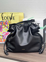 Kitlife Loewe Large Flamenco Clutch In Black Nappa Calfskin 38x14x29cm - 1