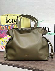 Kitlife Loewe Large Flamenco Clutch In Green Nappa Calfskin 38x14x29cm  - 1