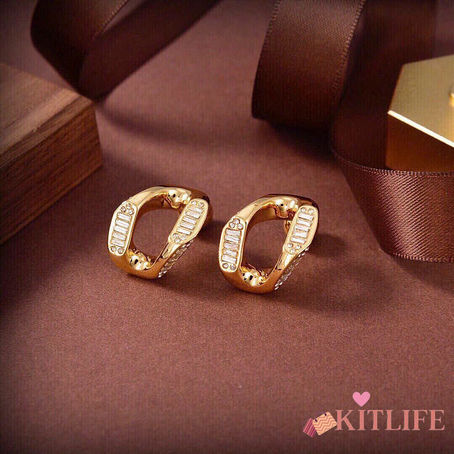 Kitlife Burberrry Earrings Gold 1 - 1