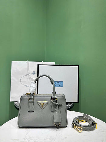 Kitlife Prada Galleria Mini Saffiano Leather Bag Gray 1BA916 21x12.5x8.5cm