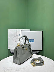 Kitlife Prada Galleria Mini Saffiano Leather Bag Gray 1BA916 21x12.5x8.5cm - 6
