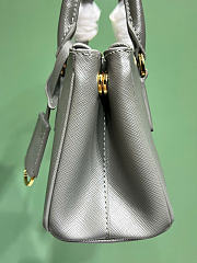 Kitlife Prada Galleria Mini Saffiano Leather Bag Gray 1BA916 21x12.5x8.5cm - 4