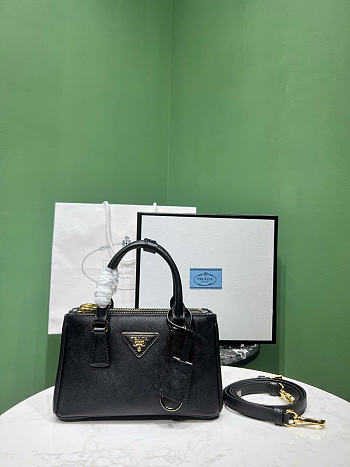 Kitlife Prada Galleria Mini Saffiano Leather Bag Black 1BA916 21x12.5x8.5cm