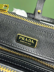 Kitlife Prada Galleria Mini Saffiano Leather Bag Black 1BA916 21x12.5x8.5cm - 2