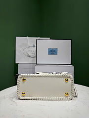 Kitlife Prada Galleria Mini Shaded Leather Top-Handle Bag White 1BA916 21x12.5x8.5cm  - 2