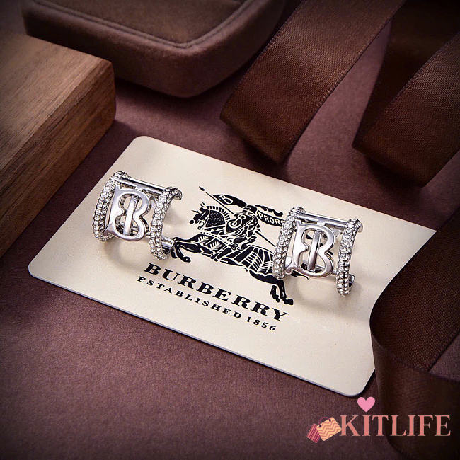 Kitlife Burberry Monogram Motif Earrings in Silver / Gold - 1