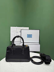 Kitlife Prada Galleria Mini Shaded Leather Top-Handle Bag Black 1BA916 21x12.5x8.5cm   - 6