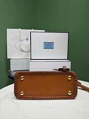 Kitlife Prada Galleria Mini Shaded Leather Top-Handle Bag Brown 1BA916 21x12.5x8.5cm  - 6