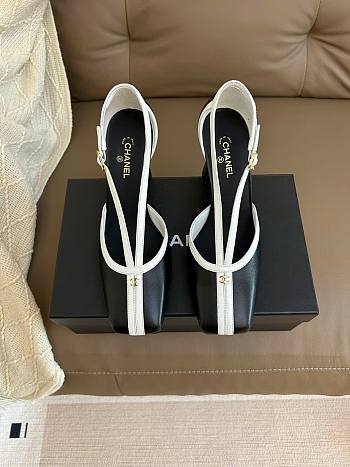Kitlife Chanel Mary Janes Heel Shoes Black Leather 85mm