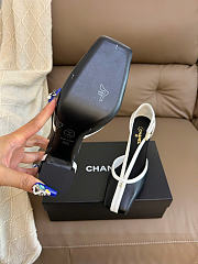 Kitlife Chanel Mary Janes Heel Shoes Black Leather 85mm - 6