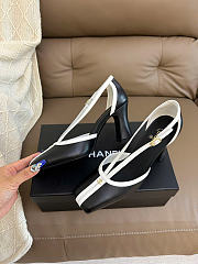 Kitlife Chanel Mary Janes Heel Shoes Black Leather 85mm - 3