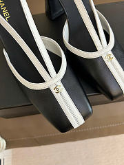 Kitlife Chanel Mary Janes Heel Shoes Black Leather 85mm - 2