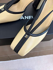 Kitlife Chanel Mary Janes Heel Shoes Beige Leather 85mm  - 5
