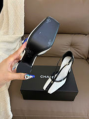 Kitlife Chanel Mary Janes Heel Shoes White Leather 85mm  - 4
