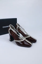 Kitlife Chanel Mary Janes Heel Shoes Burgundy Patent Leather 85mm  - 5