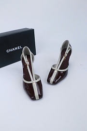 Kitlife Chanel Mary Janes Heel Shoes Burgundy Patent Leather 85mm  - 3