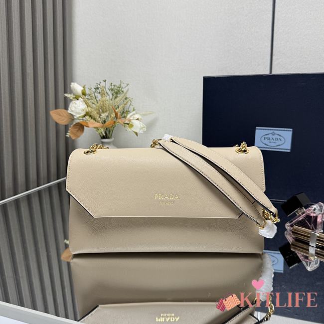 Kitlife Prada Doux Shoulder Bag Beige 29x16x9.5cm  - 1