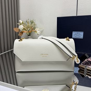 Kitlife Prada Doux Shoulder Bag White 29x16x9.5cm 