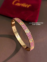 Kitlife Cartier Rose Dold, Diamond And Sapphire Classic Love Bracelet - 1