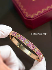 Kitlife Cartier Rose Dold, Diamond And Sapphire Classic Love Bracelet - 6