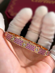 Kitlife Cartier Rose Dold, Diamond And Sapphire Classic Love Bracelet - 4