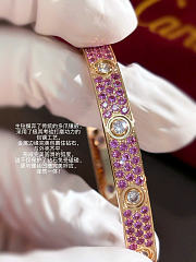 Kitlife Cartier Rose Dold, Diamond And Sapphire Classic Love Bracelet - 3