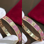 Kitlife Cartier Rose Dold, Diamond And Sapphire Classic Love Bracelet - 2