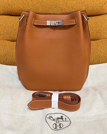 Kitlife Hermes Togo So Kelly Bag Brown 22cm 