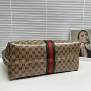 Kitlife Gucci Giglio Large Tote Bag Sand and Dark Brown Varnished GG Fabric 853971 60x47x16cm  - 5