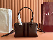 Kitlife Gucci Borsetto Medium Boston Bag Dark Brown Soft Leatherr 866732 28x15x10cm - 5