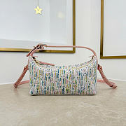 Kitlife Dior DiorTravel Nomad Pouch Multicolor Dior Oblique Pastel Jacquard 22x13x9.5cm  - 1