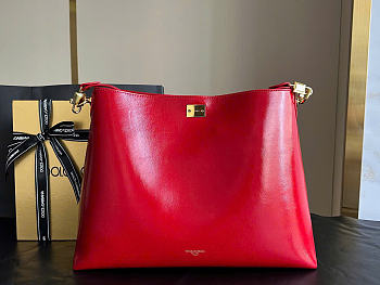 Kitlife Dolce & Gabbana Large Vittoria Calfskin Shoulder Bag Red 6425 40x15x30cm