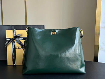 Kitlife Dolce & Gabbana Large Vittoria Calfskin Shoulder Bag Green 6425 40x15x30cm 