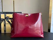 Kitlife Dolce & Gabbana Large Vittoria Calfskin Shoulder Bag Burgundy 6425 40x15x30cm  - 1