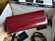 Kitlife Dolce & Gabbana Mini Vittoria Handbag Burgundy With Charms 12x19.5x8.5cm  - 5