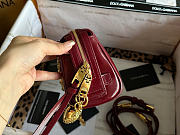 Kitlife Dolce & Gabbana Mini Vittoria Handbag Burgundy With Charms 12x19.5x8.5cm  - 4