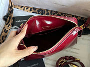 Kitlife Dolce & Gabbana Mini Vittoria Handbag Burgundy With Charms 12x19.5x8.5cm  - 3