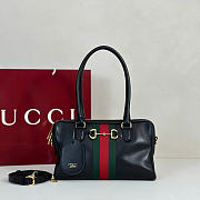 Kitlife Gucci Borsetto Medium Boston Bag Black Soft Leather 866732 28x15x10cm  - 1