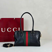 Kitlife Gucci Borsetto Medium Boston Bag Black Soft Leather 866732 28x15x10cm  - 5