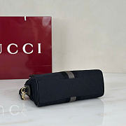 Kitlife Gucci Borsetto Medium Boston Bag Grey And Black GG Canvas 866732 28x15x10cm  - 6