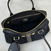 Kitlife Gucci Borsetto Medium Boston Bag Grey And Black GG Canvas 866732 28x15x10cm  - 4