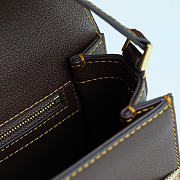 Kitlife Gucci Horsebit Ristretto Medium Shoulder Bag Beige & Dark brown GG Canvas A0020Y 26x4.5x14.5cm - 2