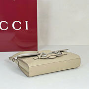 Kitlife Gucci Horsebit Ristretto Medium Shoulder Bag Beige Leather A0020Y 26x4.5x14.5cm  - 6