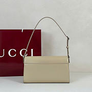 Kitlife Gucci Horsebit Ristretto Medium Shoulder Bag Beige Leather A0020Y 26x4.5x14.5cm  - 5