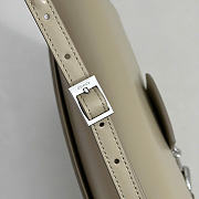 Kitlife Gucci Horsebit Ristretto Medium Shoulder Bag Beige Leather A0020Y 26x4.5x14.5cm  - 4