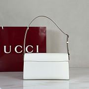 Kitlife Gucci Horsebit Ristretto Medium Shoulder Bag White Leather A0020Y 26x4.5x14.5cm - 6