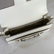 Kitlife Gucci Horsebit Ristretto Medium Shoulder Bag White Leather A0020Y 26x4.5x14.5cm - 5