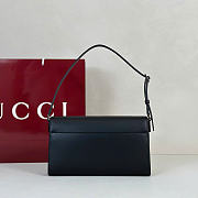 Kitlife Gucci Horsebit Ristretto Medium Shoulder Bag Black Leather A0020Y 26x4.5x14.5cm  - 3
