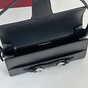 Kitlife Gucci Horsebit Ristretto Medium Shoulder Bag Black Leather A0020Y 26x4.5x14.5cm  - 4