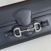 Kitlife Gucci Horsebit Ristretto Medium Shoulder Bag Black Leather A0020Y 26x4.5x14.5cm  - 2